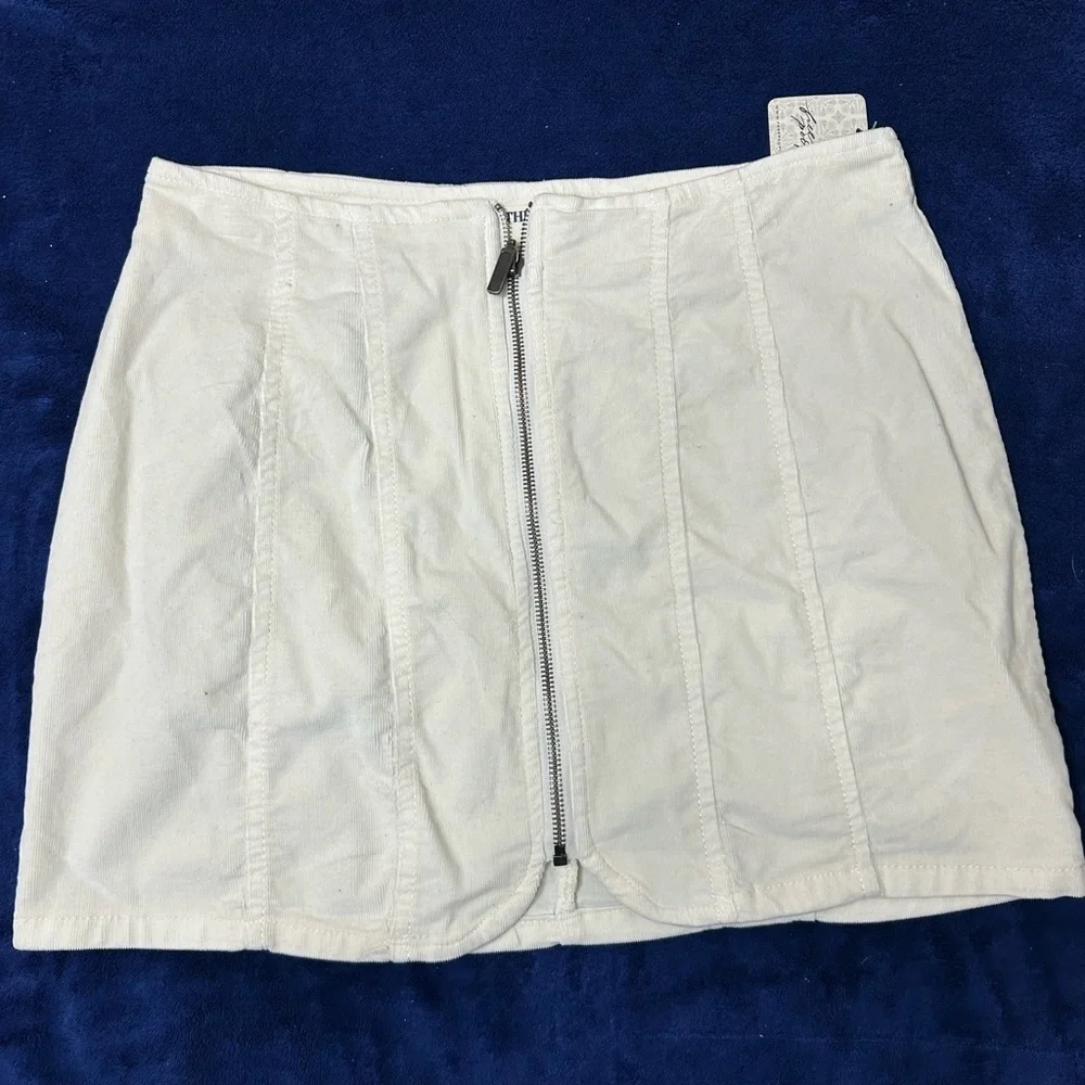 We The Free (Free People ) Ivory Zippered Skirt